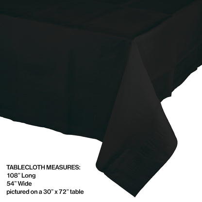 Black Velvet Paper Tablecloths 6 ct