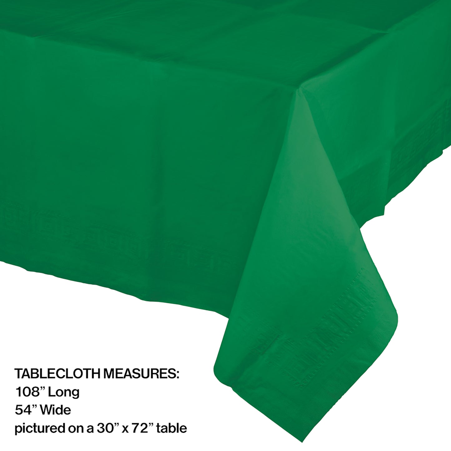 Emerald Green Paper Tablecloths 6 ct