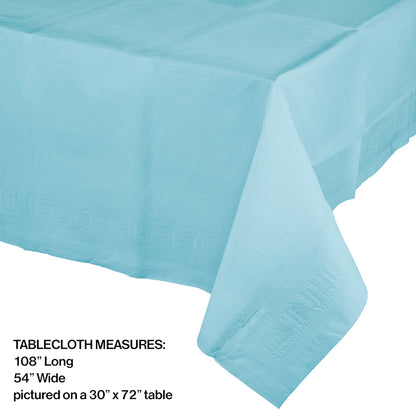 Pastel Blue Paper Tablecloths 6 ct