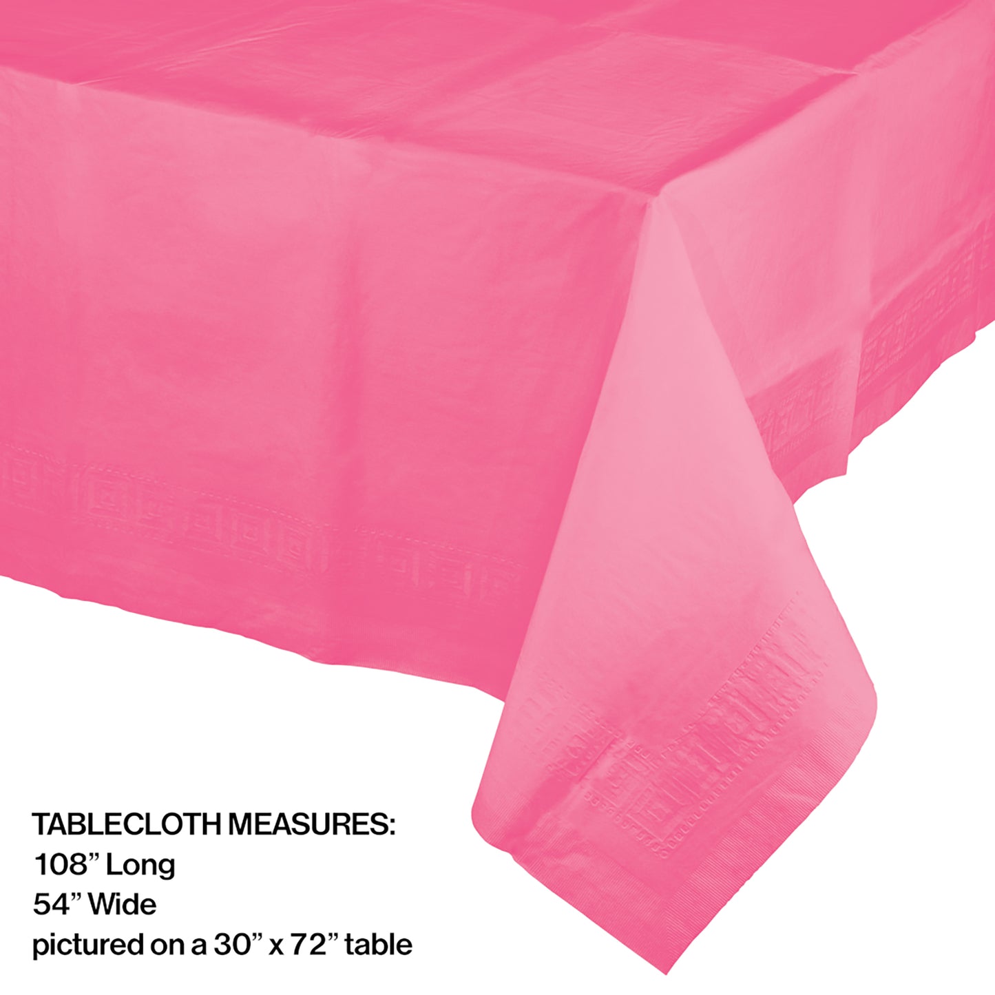 Candy Pink Paper Tablecloths 6 ct