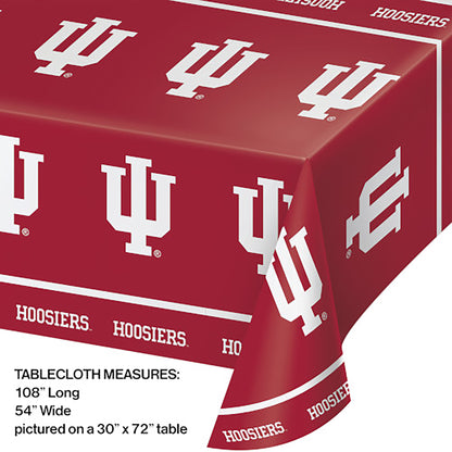 Indiana University Plastic Tablecloths 12 ct