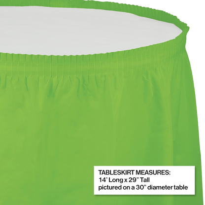 Fresh Lime Plastic Tableskirt 6 ct