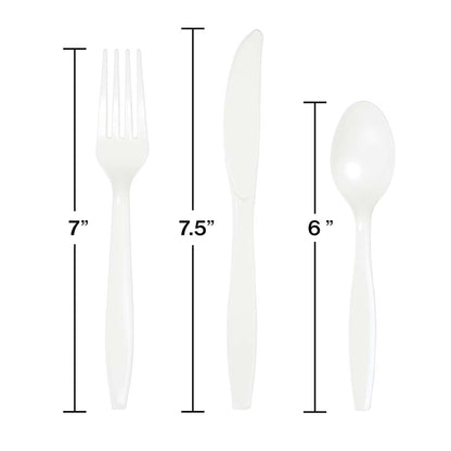 Value Friendly White Assorted Plastic Cutlery 216 ct