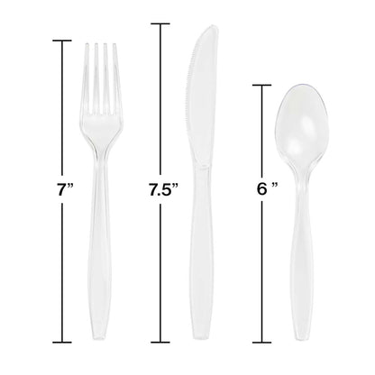Value Friendly Clear Assorted Plastic Cutlery 216 ct