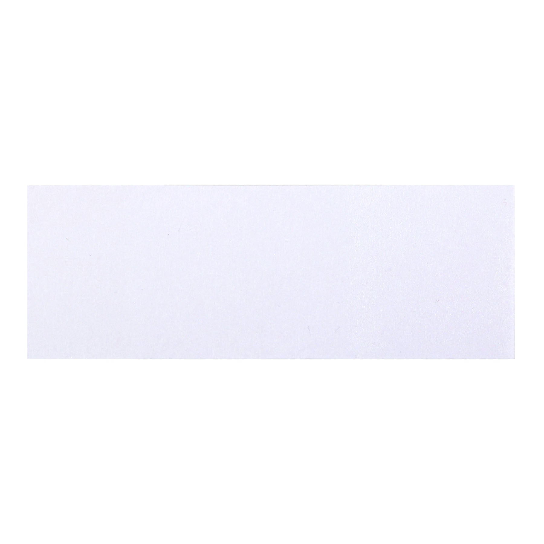 Solid white napkin band with adhesive on a white background