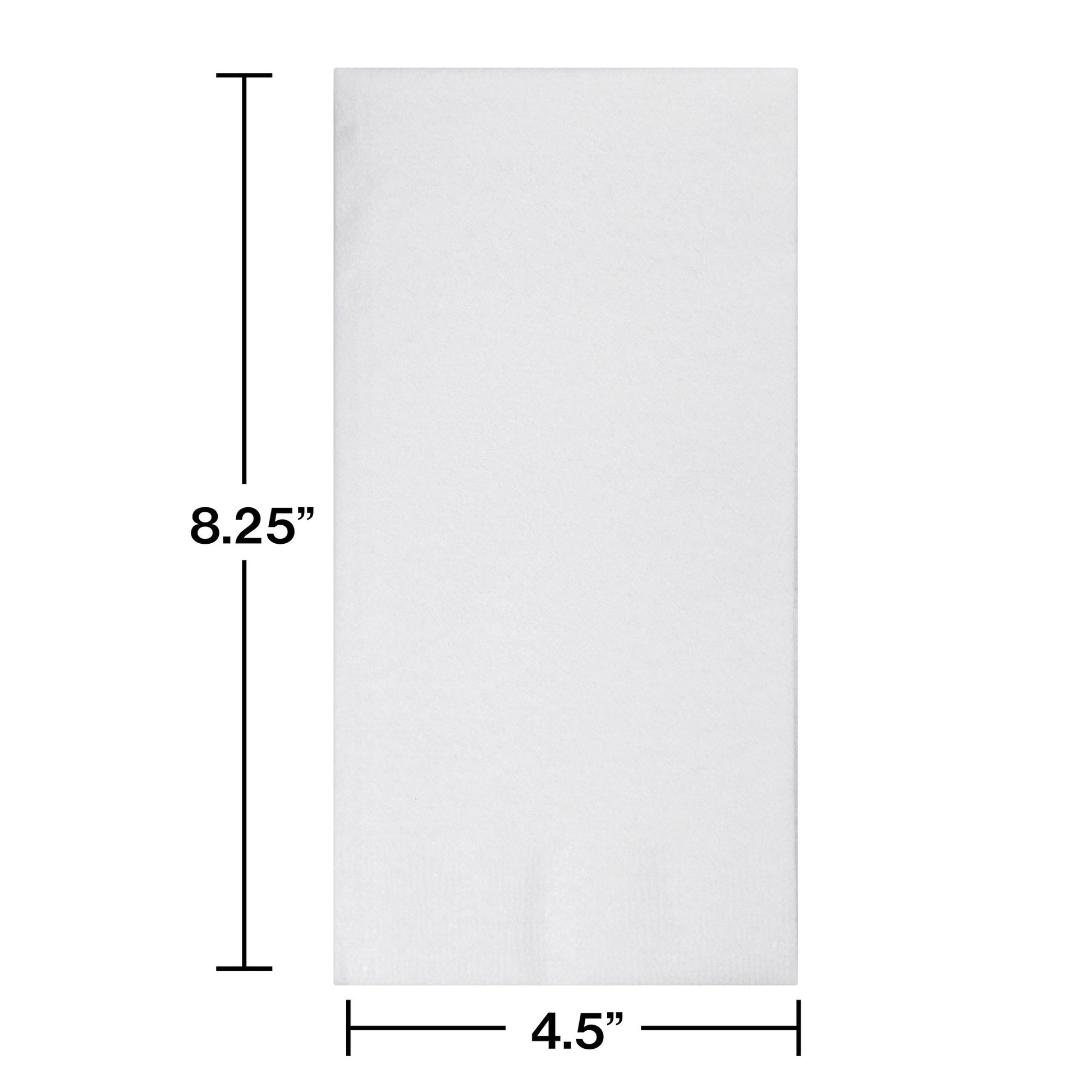 White Better than Linen Guest Towels 288 ct Size Dimensions