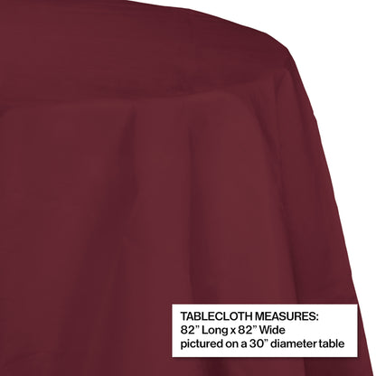 Burgundy Octy-Round Paper Tablecloths 12 ct
