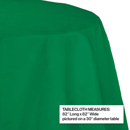 Emerald Green Octy-Round Paper Tablecloths 12 ct