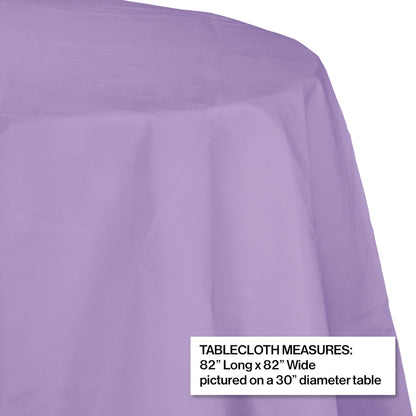 Luscious Lavender Octy-Round Paper Tablecloths 12 ct