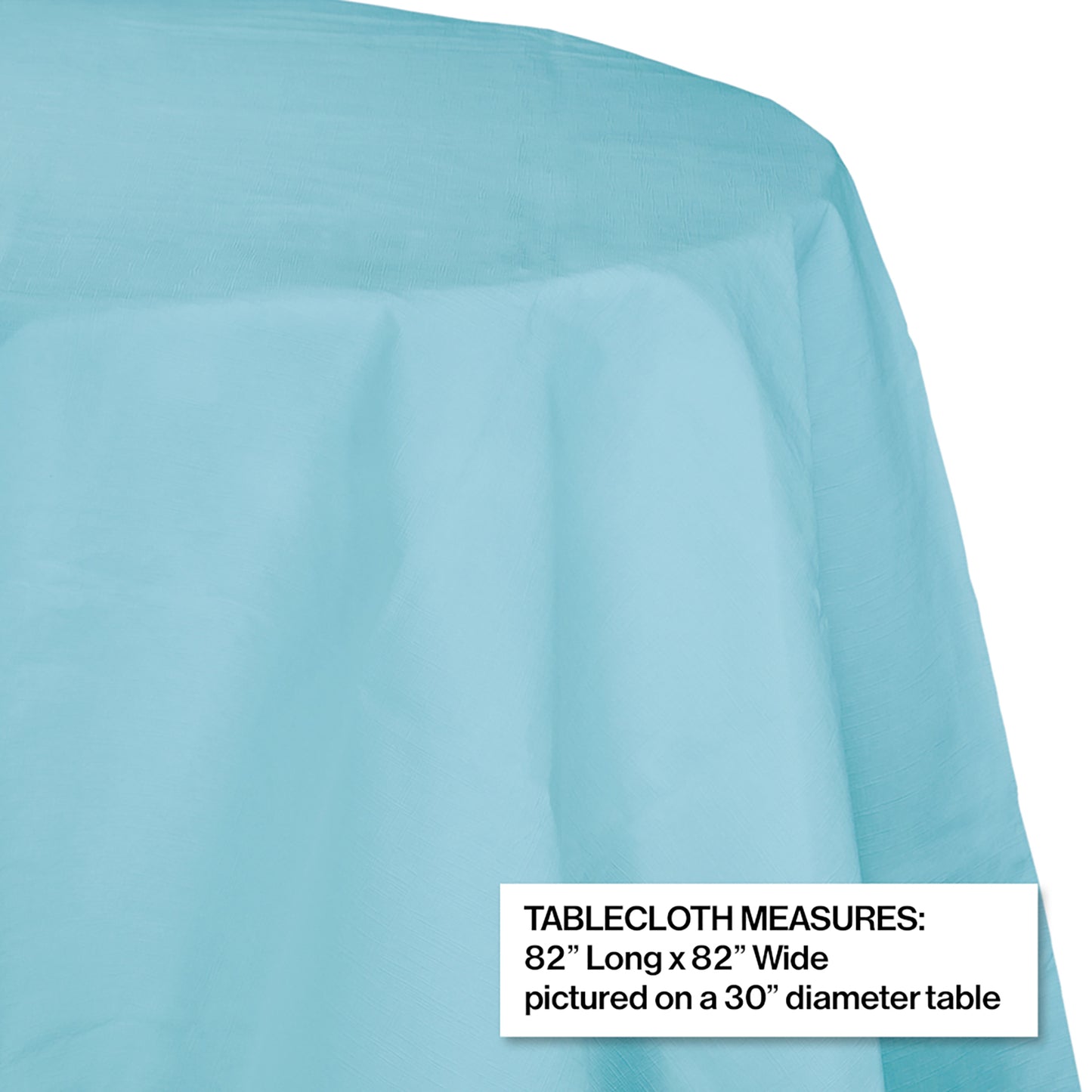 Pastel Blue Octy-Round Paper Tablecloths 12 ct