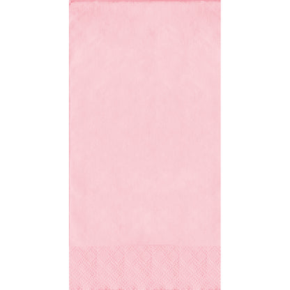 Light pink rectangular dinner napkin with pin emboss detail