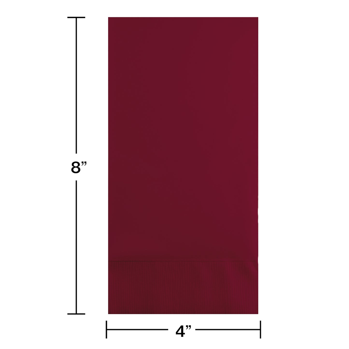 Burgundy 3-Ply Guest Towels 192 ct