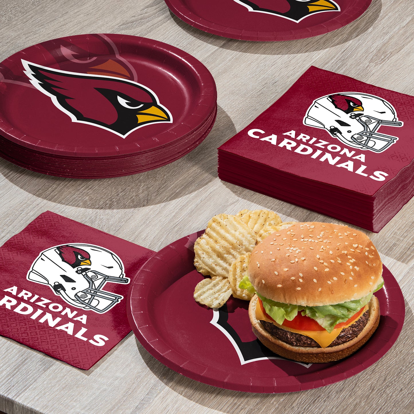 Arizona Cardinals Dinner Plates 96 ct