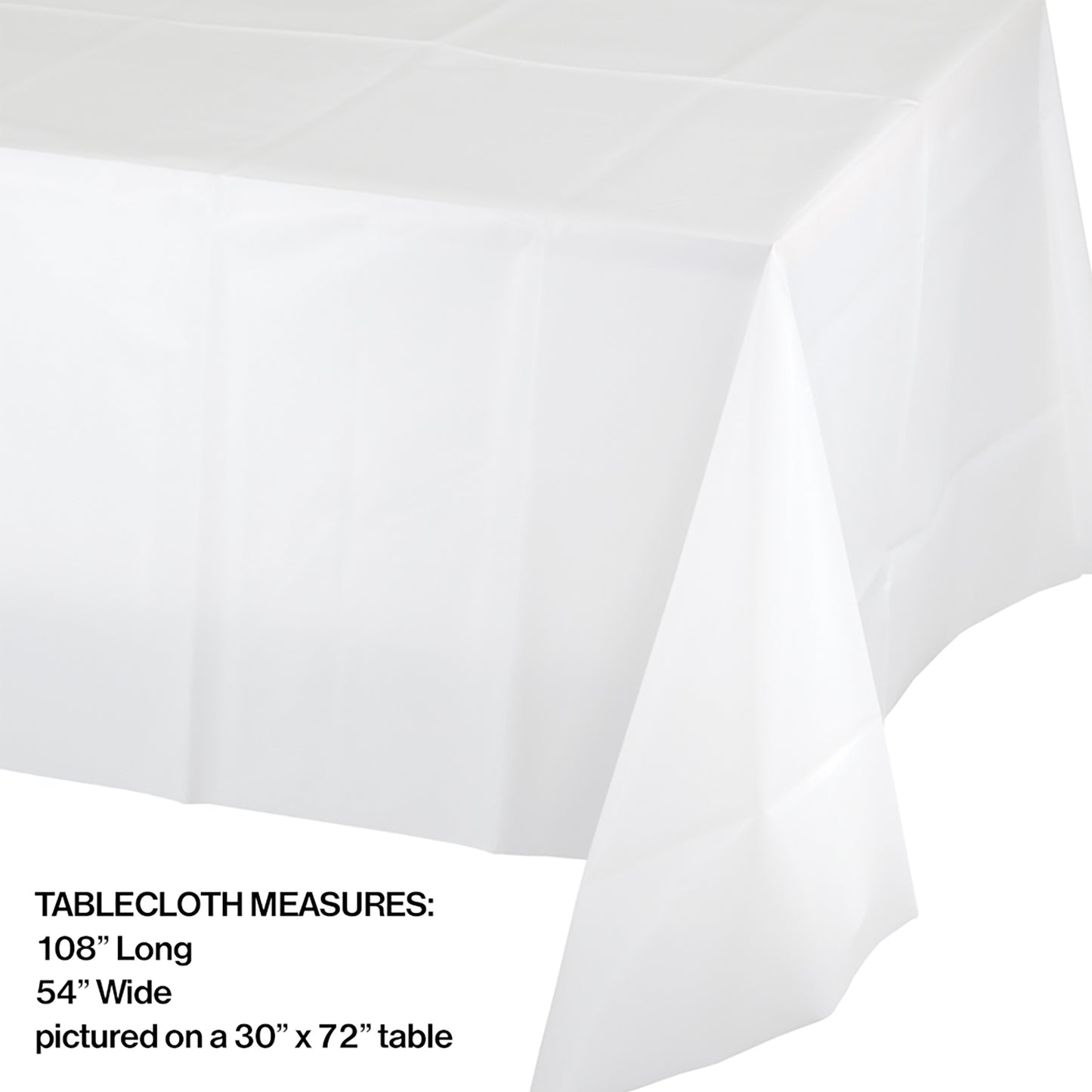White Plastic Tablecloths 12 ct
