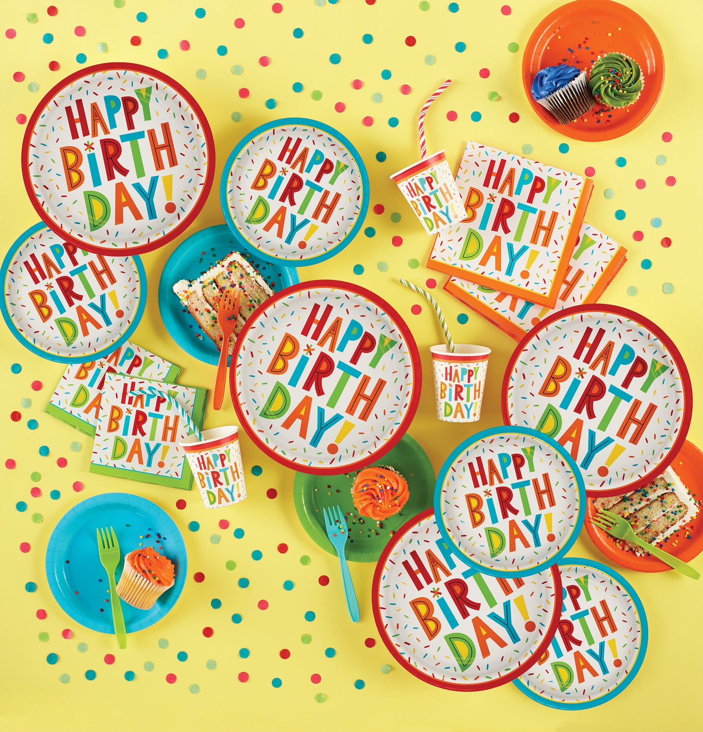 Birthday Fun Dessert Plates 96 ct
