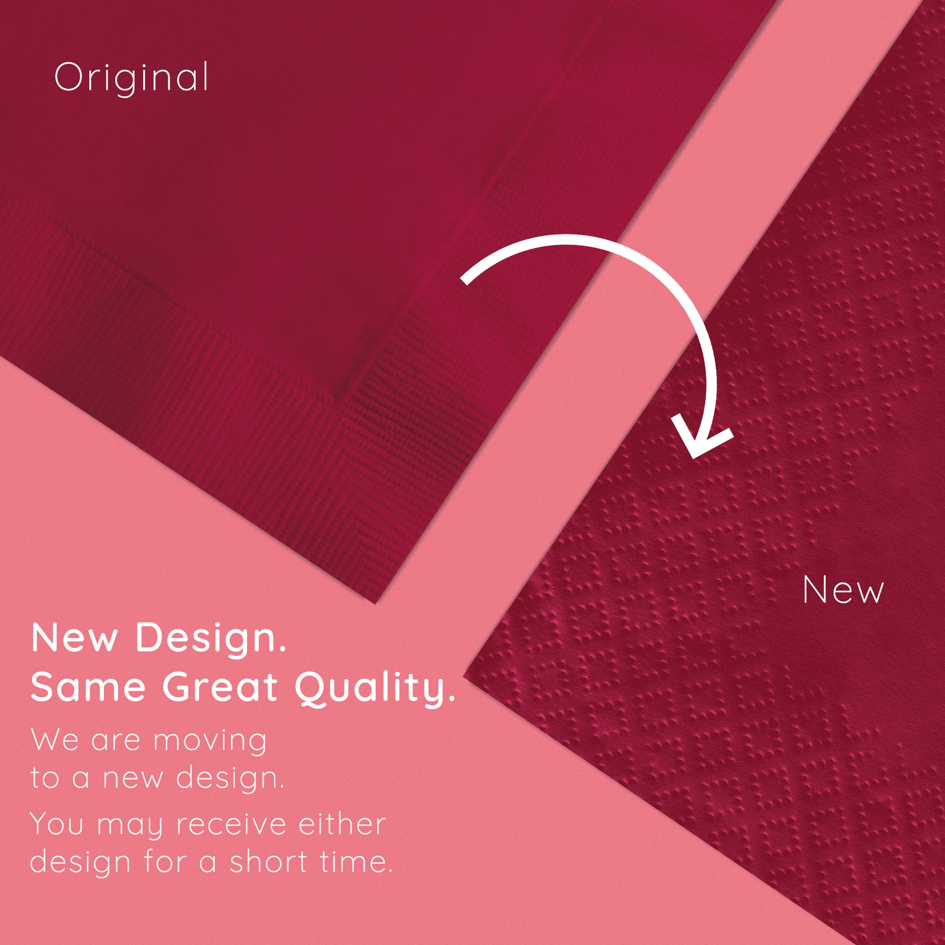 Burgundy 2-Ply Luncheon Napkins 600 ct Emboss Callout Image