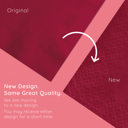 Burgundy 2-Ply Luncheon Napkins 600 ct Emboss Callout Image