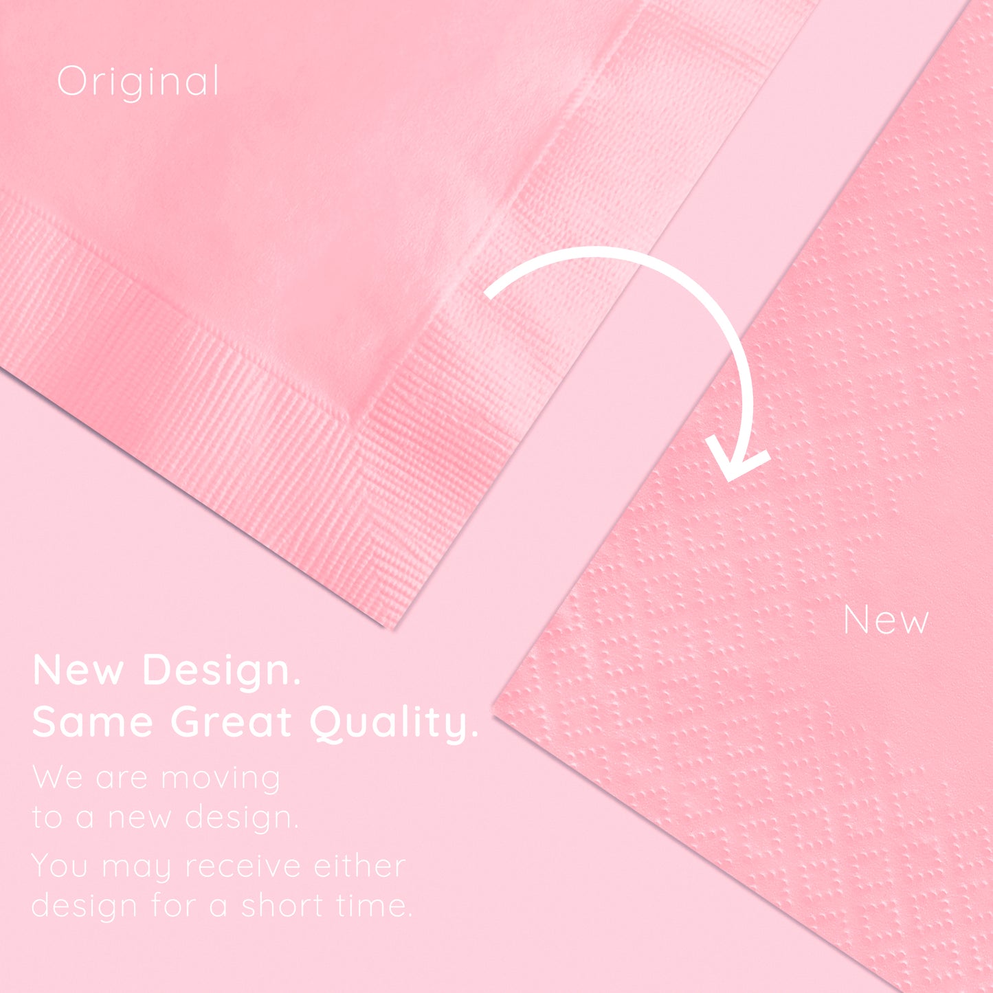 Classic Pink Luncheon Napkins 3-Ply 500 ct Emboss Callout Image