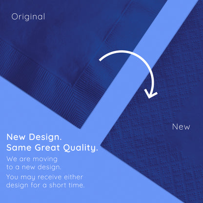 Value Friendly Cobalt Blue Beverage Napkins 240 ct Emboss Callout Image