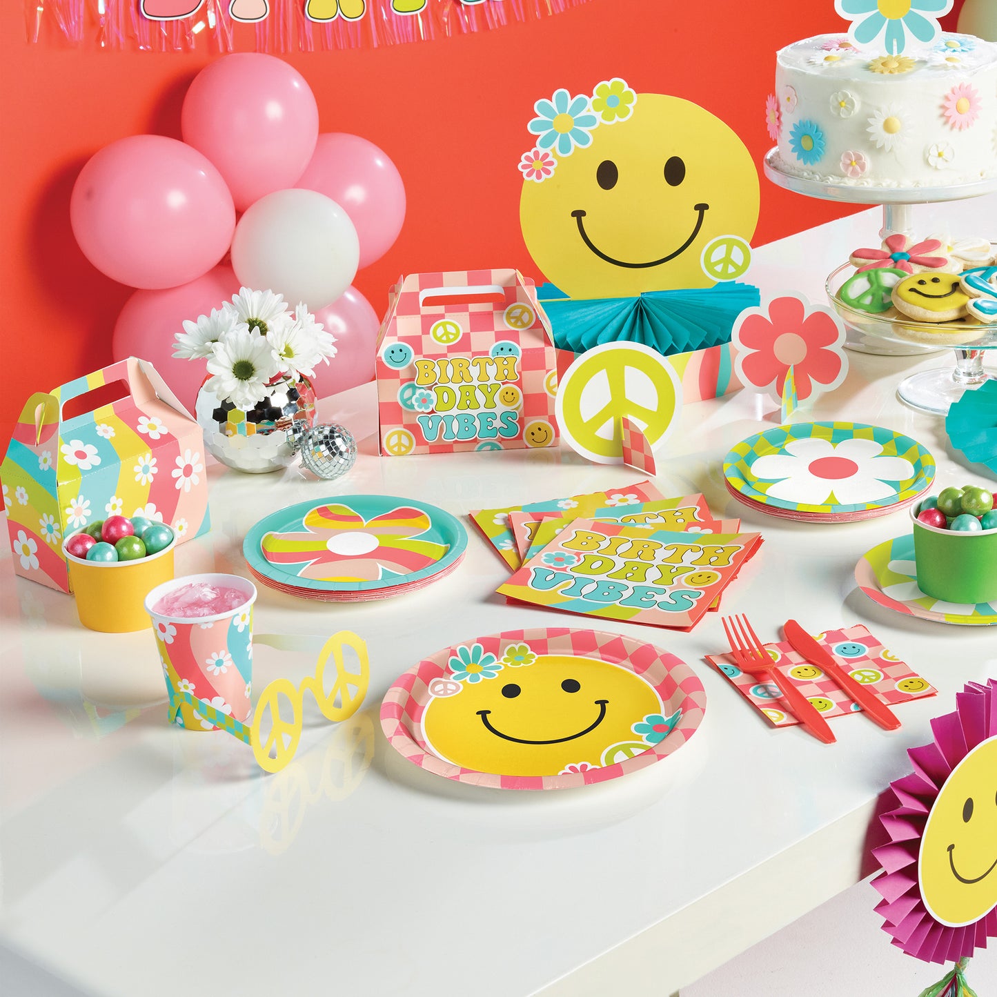 Flower Power Paper Cups 96 ct