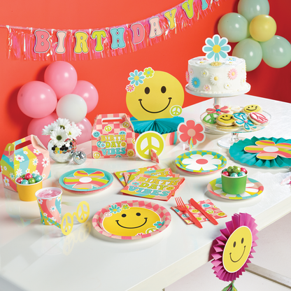 Flower Power Birthday Vibes Banners 12 ct