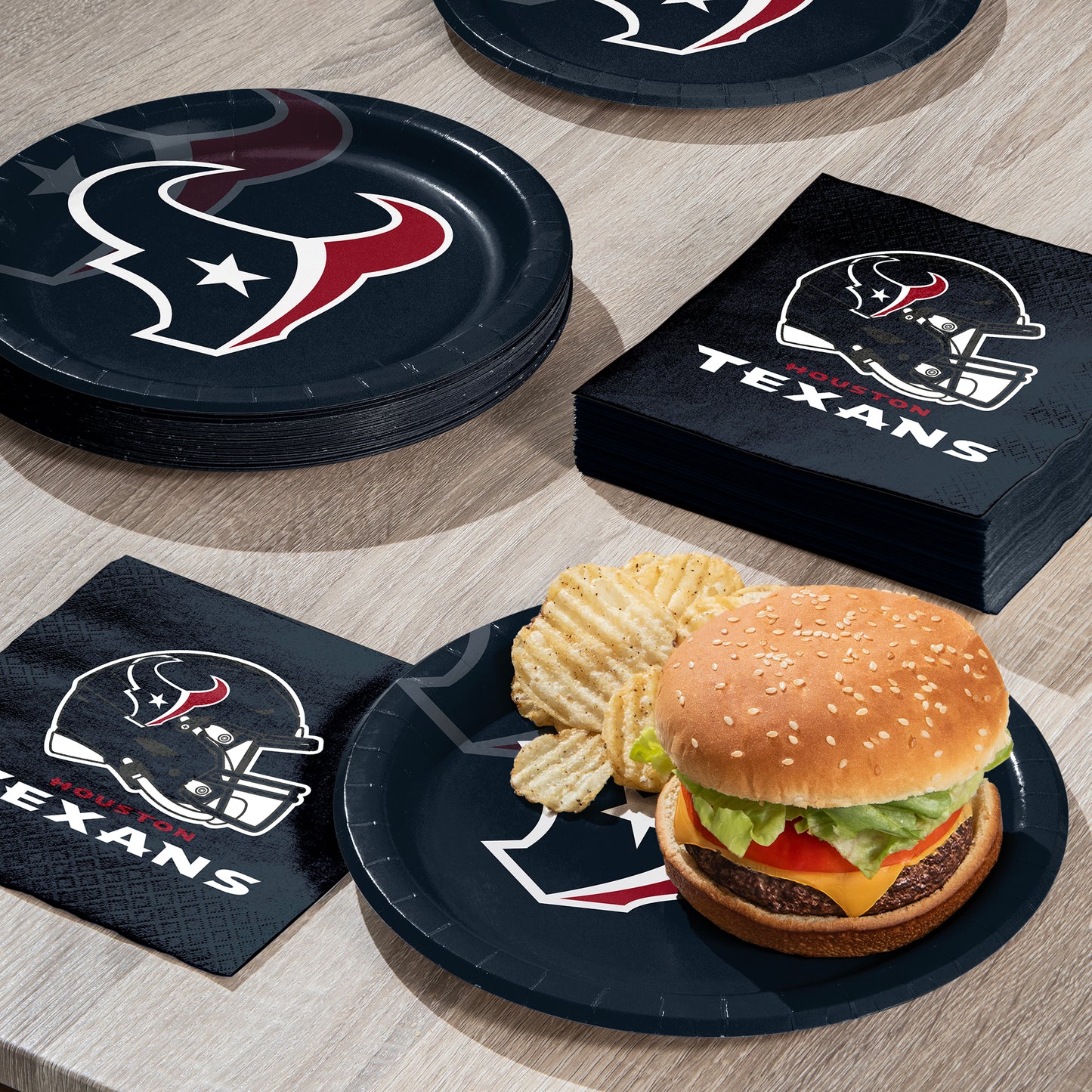 Houston Texans Dinner Plates 96 ct