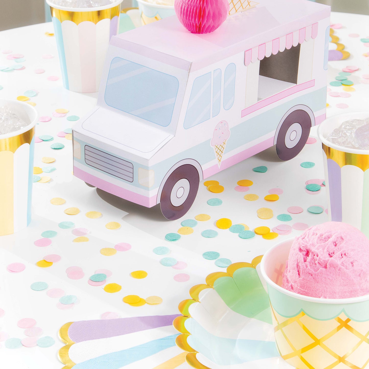 Ice Cream Party Treat Cups with Spoons 96 ct