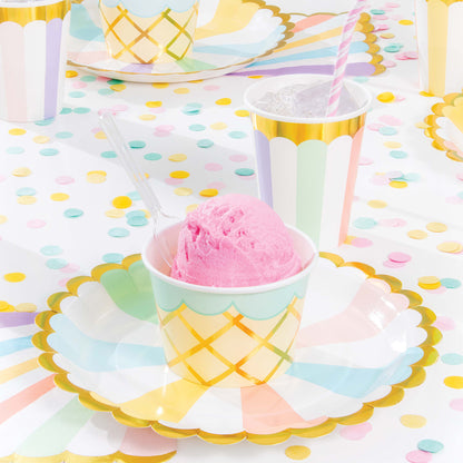 Ice Cream Party Treat Cups with Spoons 96 ct