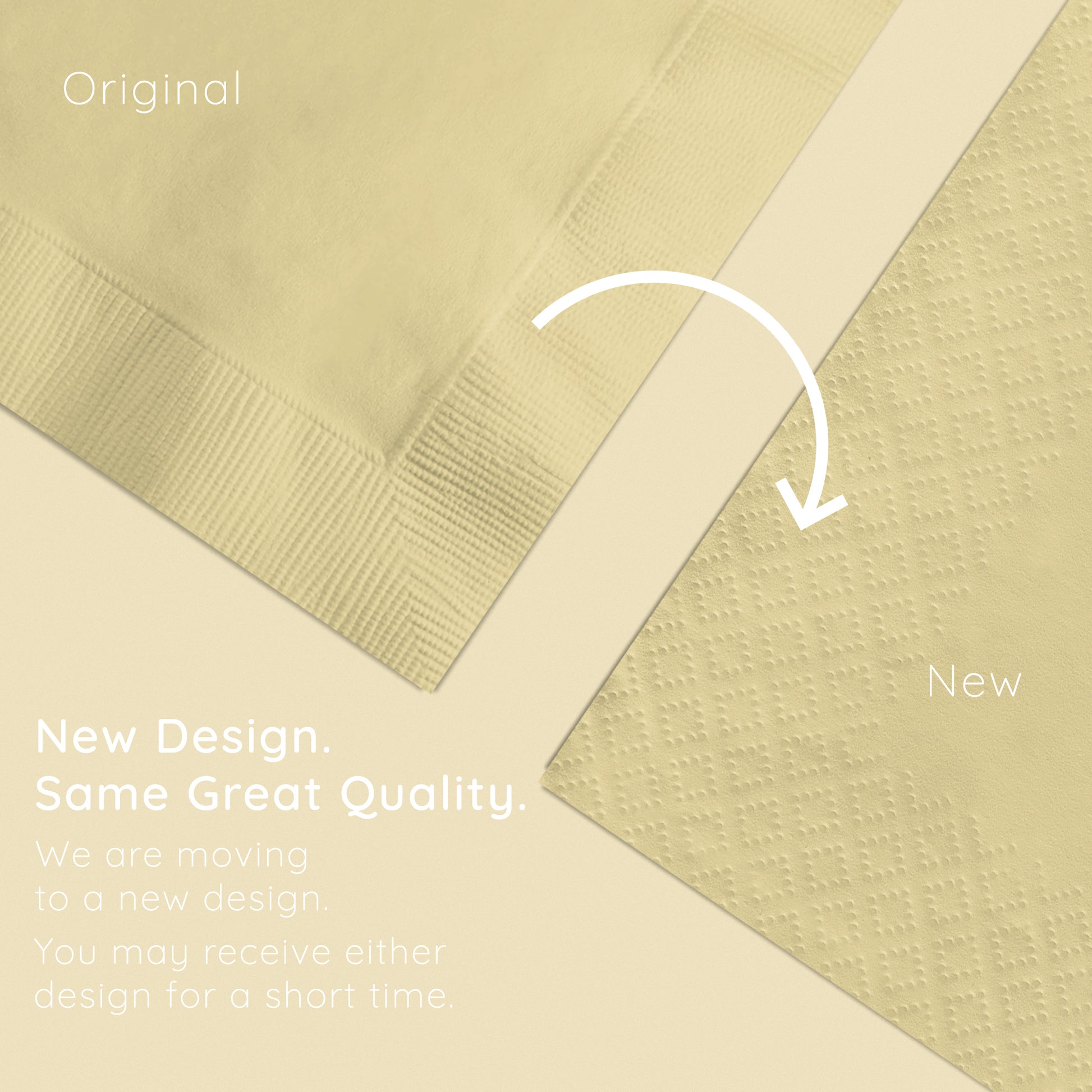 Ivory 2-Ply Beverage Napkins 1200 ct Emboss Callout Image