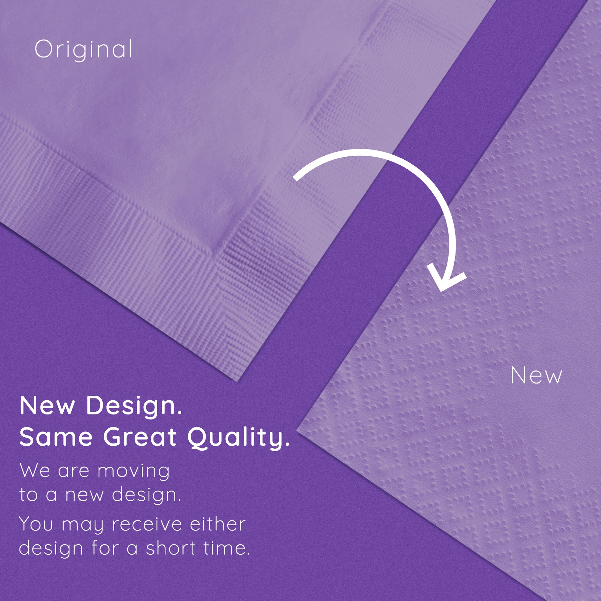 Luscious Lavender 2-Ply Beverage Napkins 600 ct Emboss Callout Image