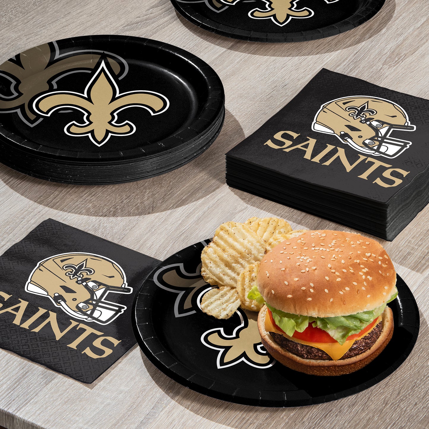 New Orleans Saints Dinner Plates 96 ct
