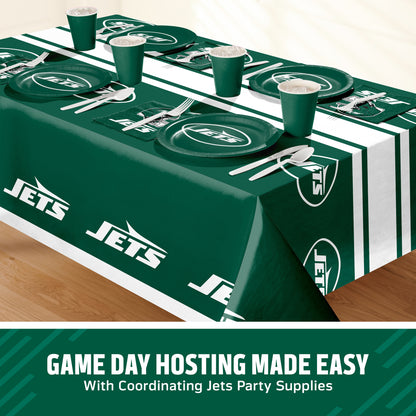 Officially Licensed New York Jets NFL Football Dinner Plates 96 ct Bulk
