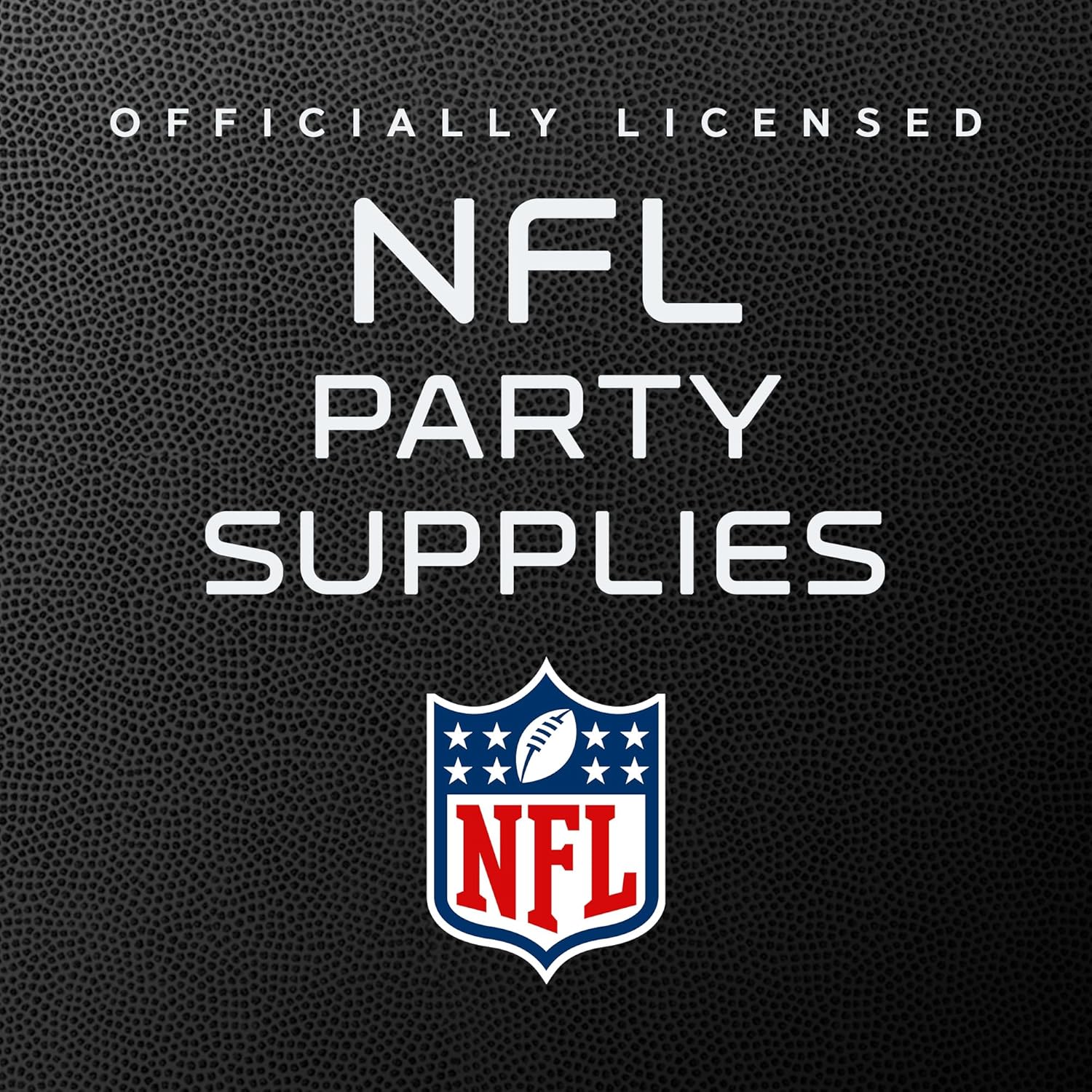 NFL Party Supplies logo with 'Officially Licensed' text on a black background