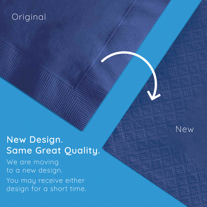 Navy 2-Ply Beverage Napkins 1200 ct Emboss Callout Image