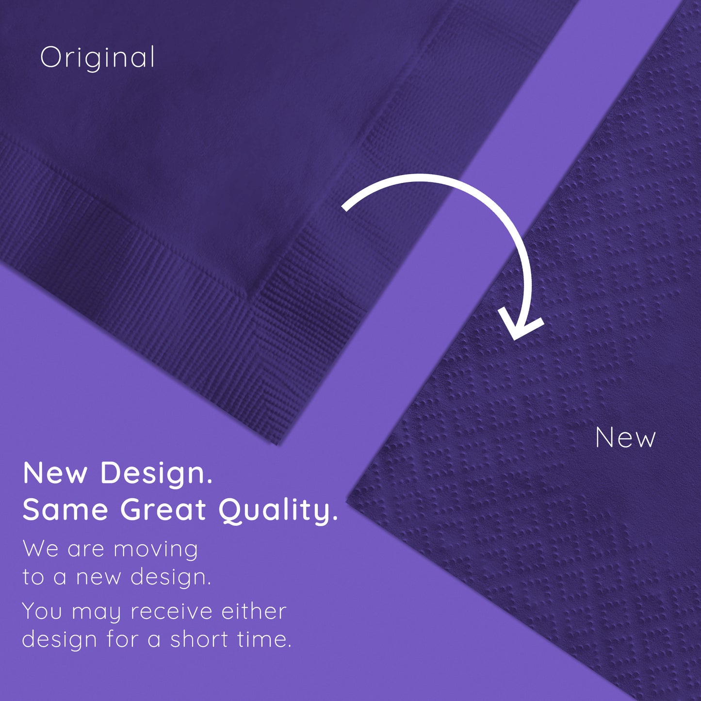 Purple 2-Ply Luncheon Napkins 600 ct Emboss Callout Image