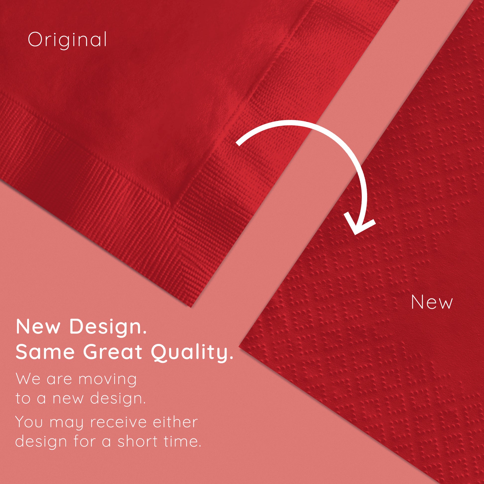 Classic Red Luncheon Napkins 3-Ply 500 ct Emboss Callout Image