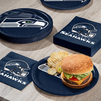 Seattle Seahawks Dinner Plates 96 ct