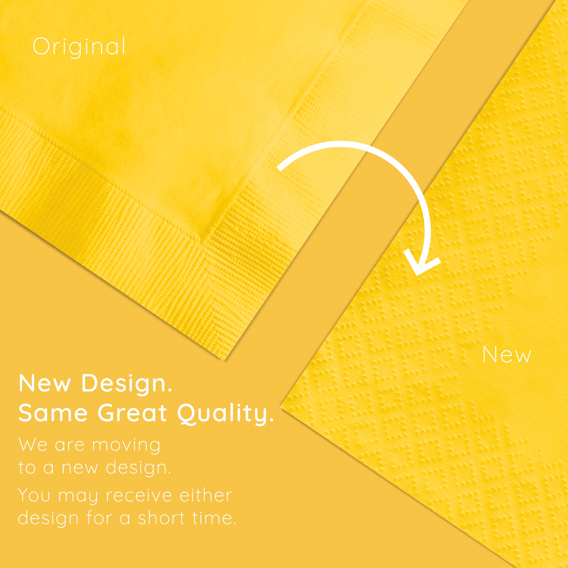 School Bus Yellow 2-Ply Beverage Napkins 600 ct Emboss Callout Image