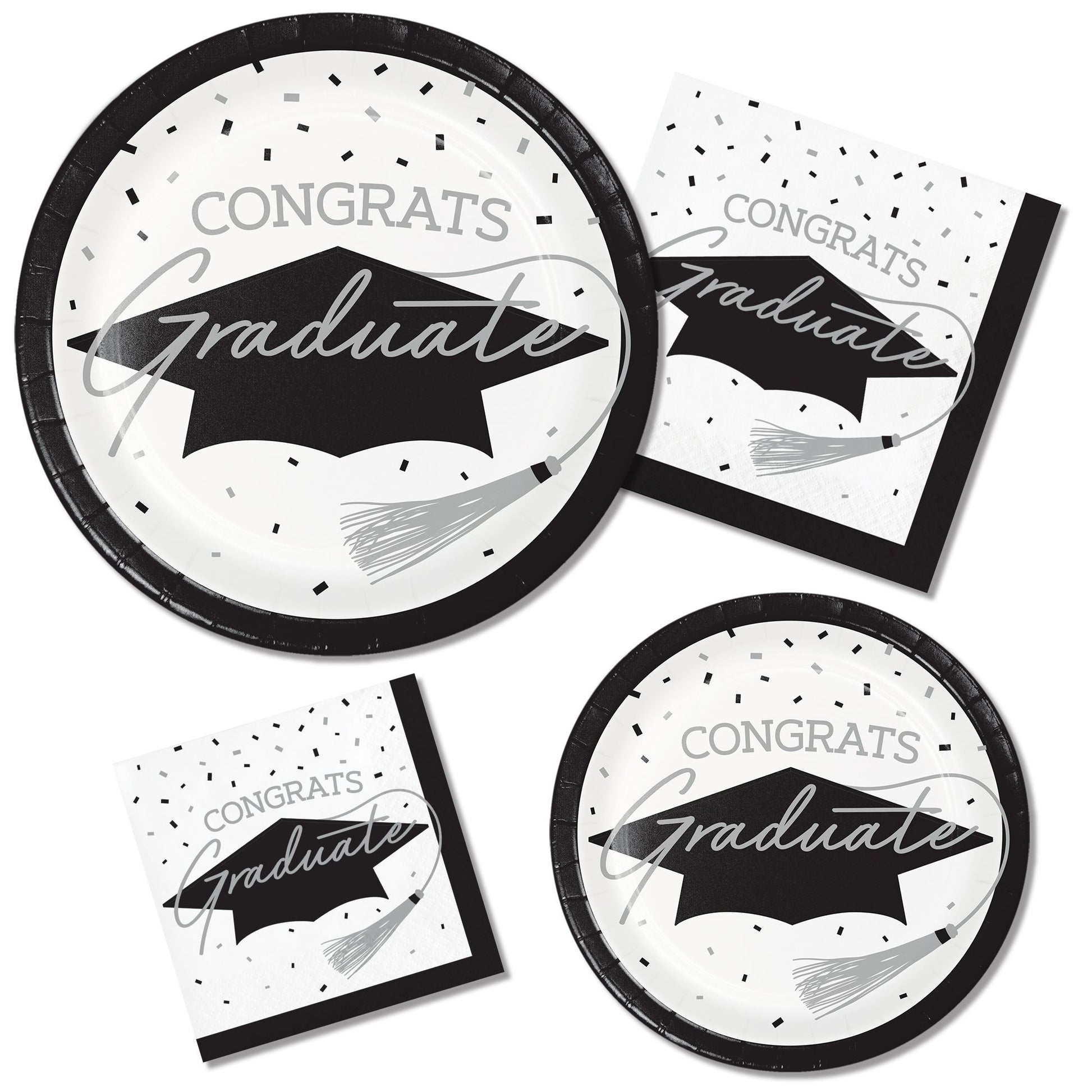 School Spirit White Graduation Luncheon Napkins 360 ct Lifestyle Image