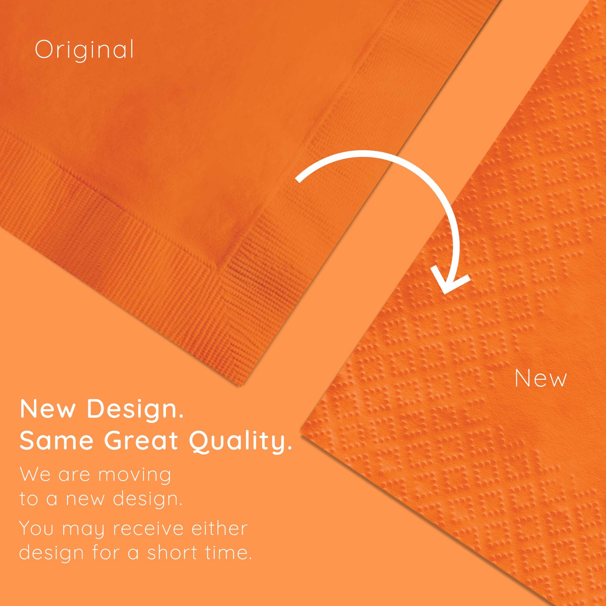 Value Friendly Sunkissed Orange Luncheon Napkins 240 ct Emboss Callout Image