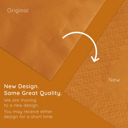 Pumpkin Spice Orange Luncheon Napkins 2-Ply 600 ct Emboss Callout Image