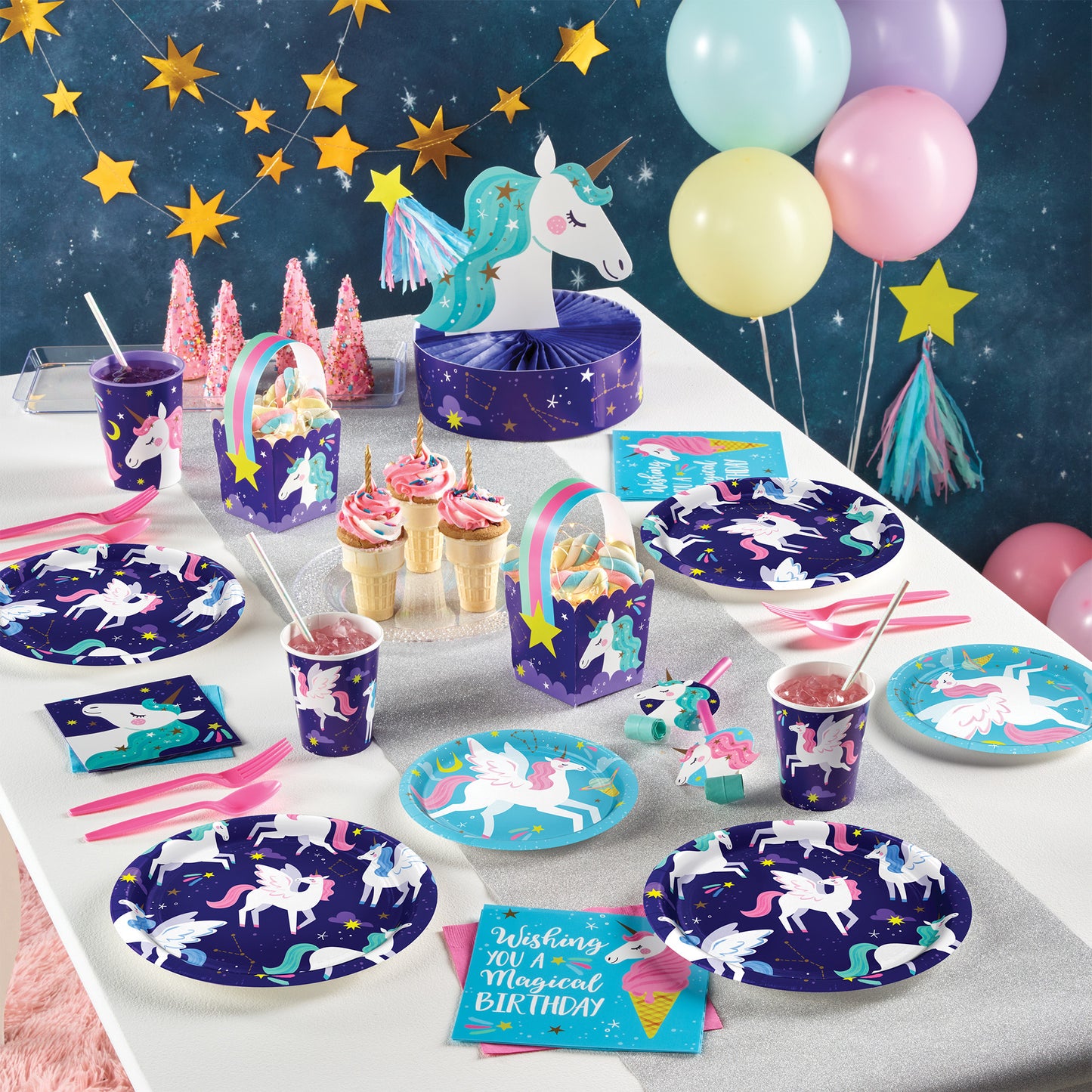 Unicorn Galaxy Paper Plates 96 ct