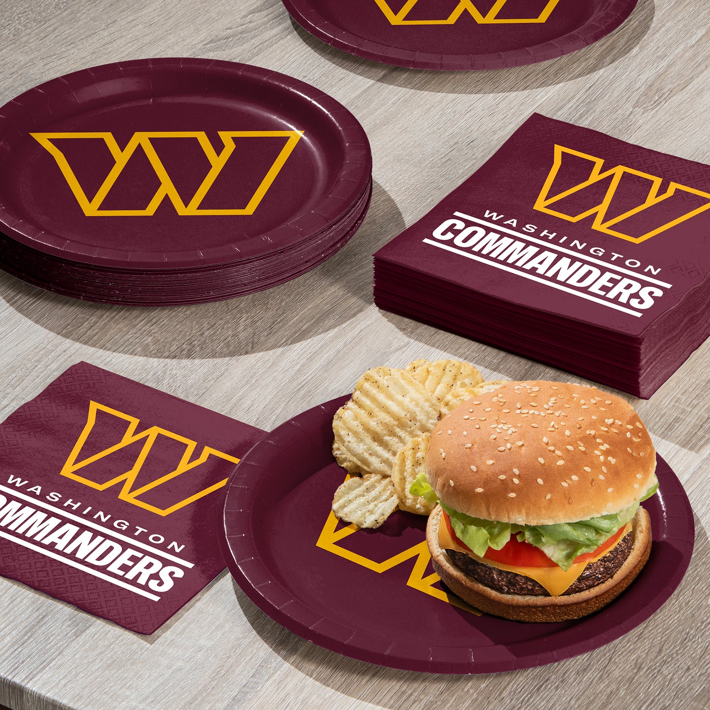 Washington Commanders Paper Plates 96 ct