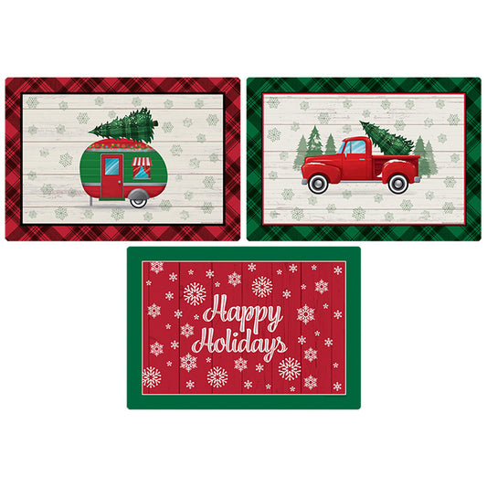 10" x 14" Vintage Christmas Paper Placemats Multipack 1000 ct