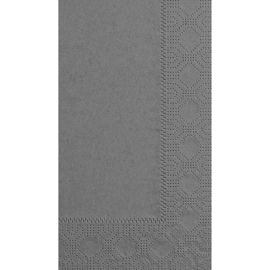7.5" x 4.25" Regal Embossed Slate Gray Dinner Napkins 1000 ct