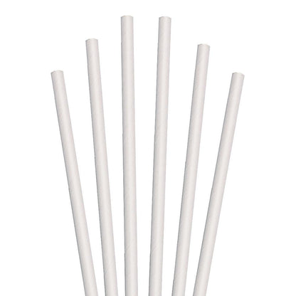5.75" White Cocktail Paper Straws - 7000 ct.