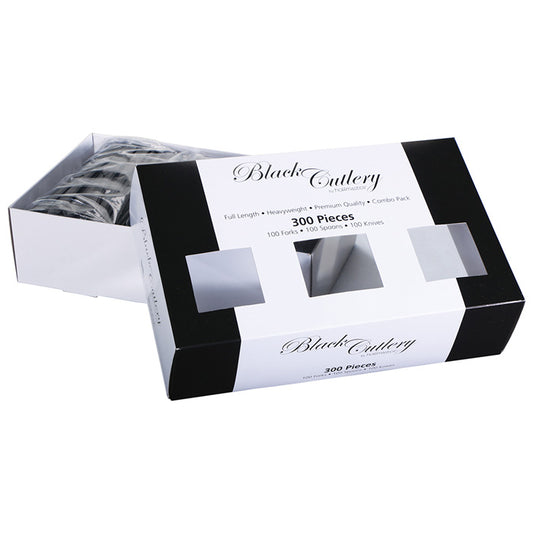 Black Assorted Cutlery 300 ct
