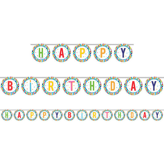 Bright Birthday Banners 12 ct