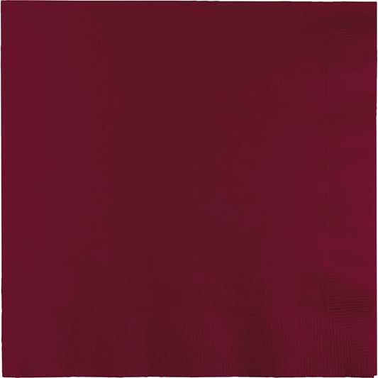 Burgundy Dinner Napkins 3-Ply 250 ct