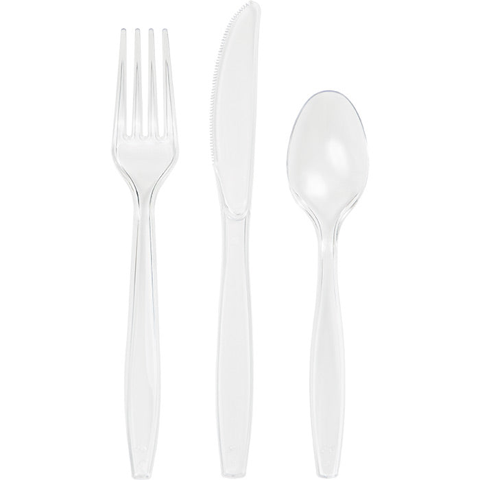 Clear Assorted Plastic Cutlery 288 ct